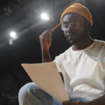Students rehearsing during a theatre class